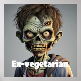 Vegetarische Turned Teen Zombie Print Nieuwigheid