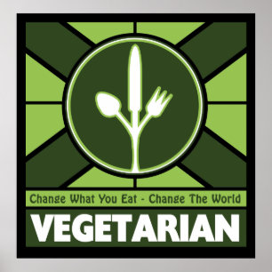 Vegetarische vlag poster