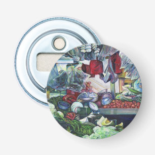 Vegetatian Club komt hier bijeen Button Flesopener