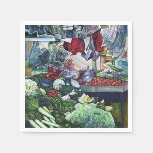 Vegetatian Club komt hier bijeen Servetten (Voorkant)