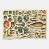  vegetatieve kunst door Adolphe Millot Pattern Theedoek (Horizontaal)