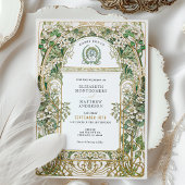 Végétation Art Nouveau Love Union Invitation