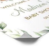 Végétation Bois Animaux Baby shower Affiche de bie (Coin)