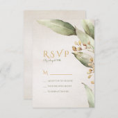 Végétation botanique Mariage rustique vintage RSVP (Devant / Derrière)