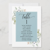 Végétation, Cartes de Plan de Siège avec Noms d'Hô (Devant)