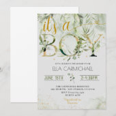 Végétation C'est un garçon Shower Invitation (Devant / Derrière)