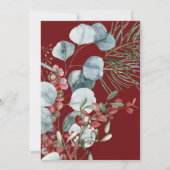 Végétation de Noël d'hiver Faire-part de mariage r (Dos)
