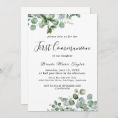 Végétation d'été Première communion Invitation (Devant / Derrière)