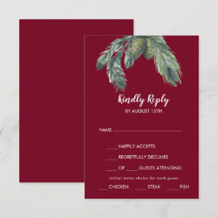 Végétation d'hiver Bourgogne Menu Choix Mariage RS