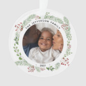 Végétation d'hiver Famille 2 Photos Ornament (devant)
