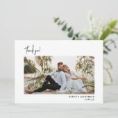 Végétation d'hiver Mariage photo Merci Qr scan (Debout devant)