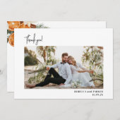 Végétation d'hiver Mariage photo Merci Qr scan (Devant / Derrière)