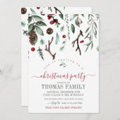 Végétation d'hiver Noël Fête Invitation (Devant / Derrière)