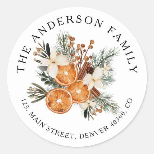 Végétation d'hiver Oranges sèches étiquettes de re (Devant)