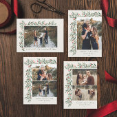 Végétation d'hiver Photo Carte magnétique de Noël