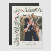 Végétation d'hiver Photo Carte magnétique de Noël (Devant / Derrière)