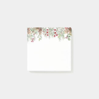 Végétation d'hiver Pine Noël Vacances Post-it Non