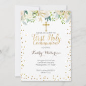 Végétation d'or Première Communion Invitation (Devant)