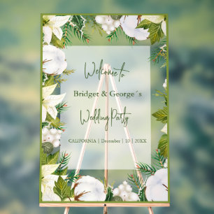 Végétation florale d'hiver Accueil Mariage dépoli
