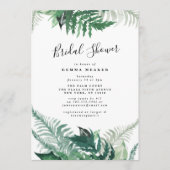Végétation fraîche Invitation moderne douche nupti (Devant)
