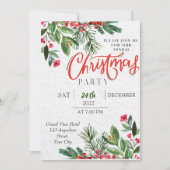 Végétation moderne Noël Invitation (Devant)