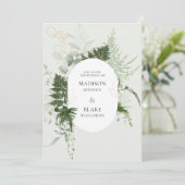 Végétation romantique Bois Wild Fern Invitation (Debout devant)