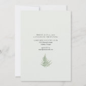 Végétation romantique Bois Wild Fern Invitation (Dos)