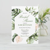 Végétation tropicale Florale Invitation à la douch (Debout devant)