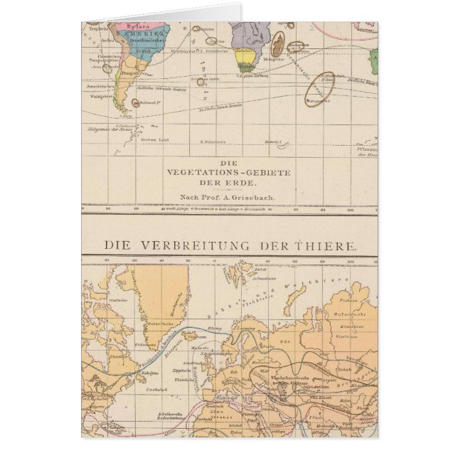 Vegetationsgebiete, Thiere Atlas Map (Voorkant)