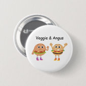 Veggie & Angus Pin Ronde Button 5,7 Cm (Voorkant /achterkant)