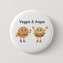Veggie & Angus Pin Ronde Button 5,7 Cm