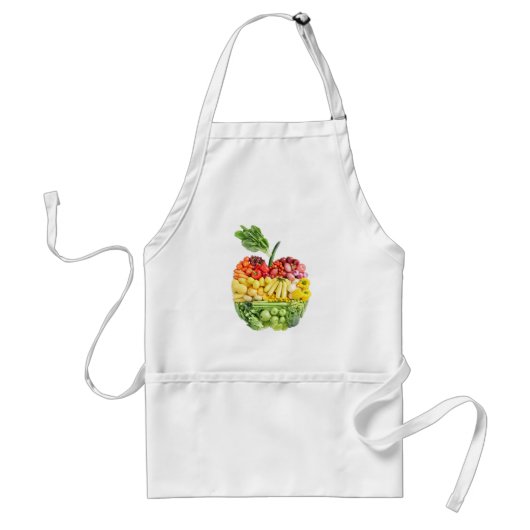 Veggie Apple Standaard Schort (Voorkant)