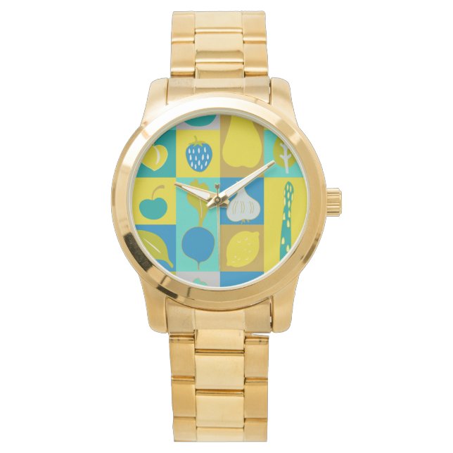 Veggie Blocks I Horloge (Voorkant)