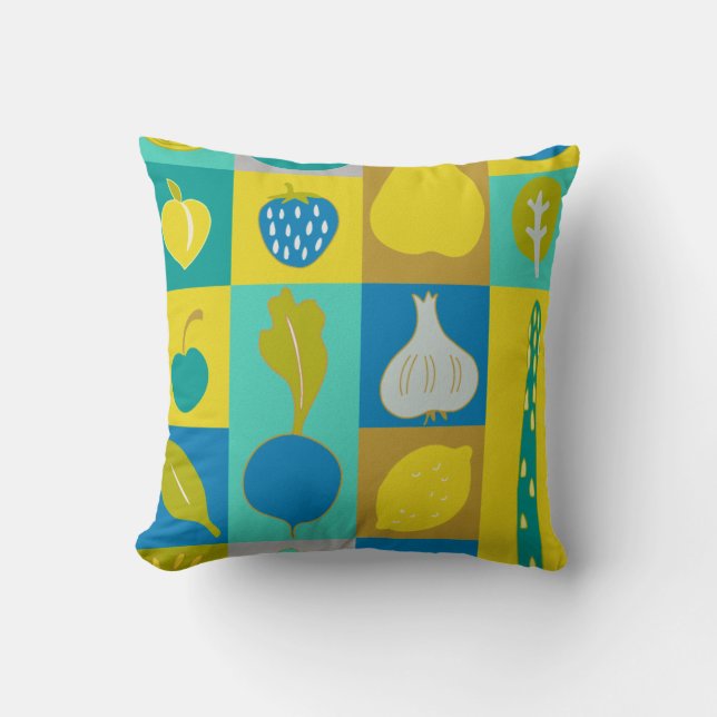 Veggie Blocks I Kussen (Voorkant)