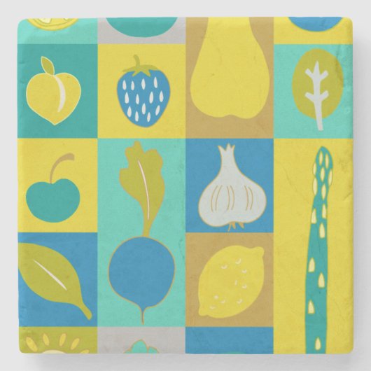 Veggie Blocks I Stenen Onderzetter (Voorkant)