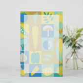 Veggie Blocks II Briefpapier (Staand voorkant)