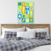 Veggie Blocks II Canvas Afdruk (Insitu (Slaapkamer))
