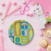 Veggie Blocks II Papieren Bordje (Feest)