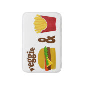 Veggie Burger en Fries Badmat (Voorkant Verticaal)