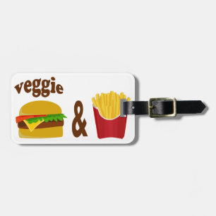 Veggie Burger en Fries Bagagelabel