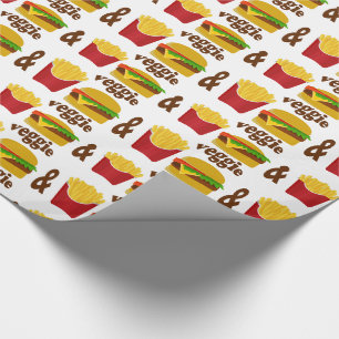 Veggie Burger en Fries Cadeaupapier