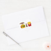 Veggie Burger en Fries Hart Sticker (Envelop)