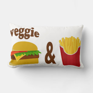 Veggie Burger en Fries Kussen