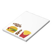 Veggie Burger en Fries Notitieblok (Gedraaid)