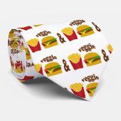 Veggie Burger en Fries Stropdas (Opgerold)