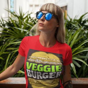 VEGGIE BURGER VEGAN VEGETARIAN T SHIRTS