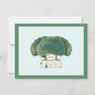 Veggie Cats Postcard -broccoli cat- Briefkaart