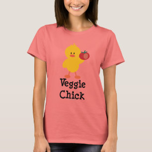 Veggie Chick Ringer T-shirt