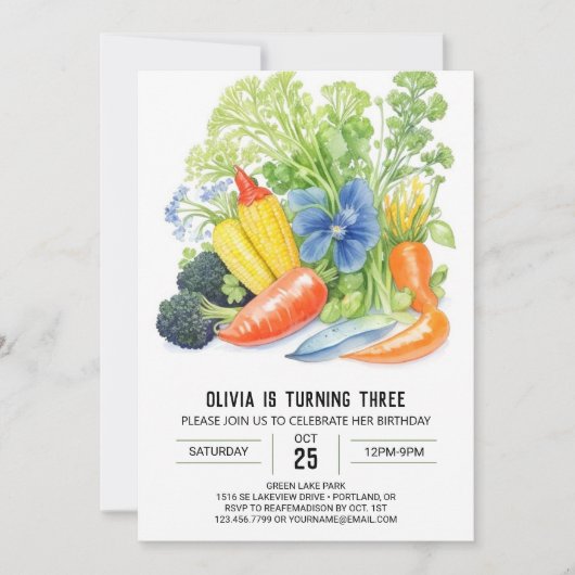 Veggie Delight Verjaardag Kaart (Voorkant)