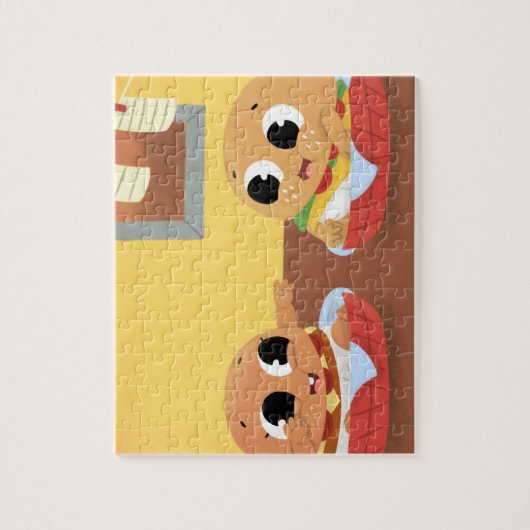 Veggie en Angus Puzzle Legpuzzel (Verticaal)